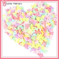 LUCKY HAIRACC 400pcs ผีเสื้อรูปผีเสื้อ ลูกปัดอะคริลิค สีผสมกัน อะคริลิค ลูกปัดโพนี่ ลูกปัดทำมือ ทึบแสงและทึบ ลูกปัดสีพาสเทลทึบแสง ทำเครื่องประดับ DIY