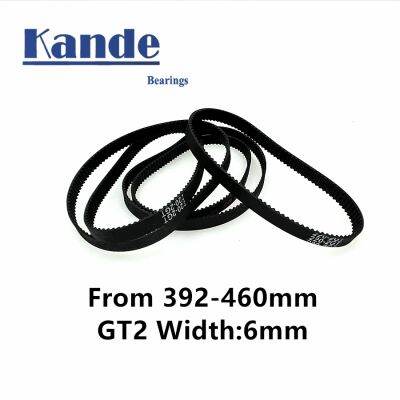 ☸☈ 3D Printer Parts GT2 6mm Closed Loop Rubber Timing Belt 392 396 400 406 410 420 426 430 436 440 444 450 454 460mm 2GT 1pcs