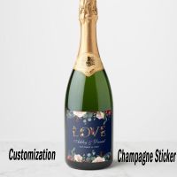 【LZ】✻❀❦  Etiquetas feitas sob encomenda da garrafa de champanhe do casamento da foto etiquetas da garrafa de vinho etiquetas da garrafa de cerveja nomes personalizados e batismo do aniversário