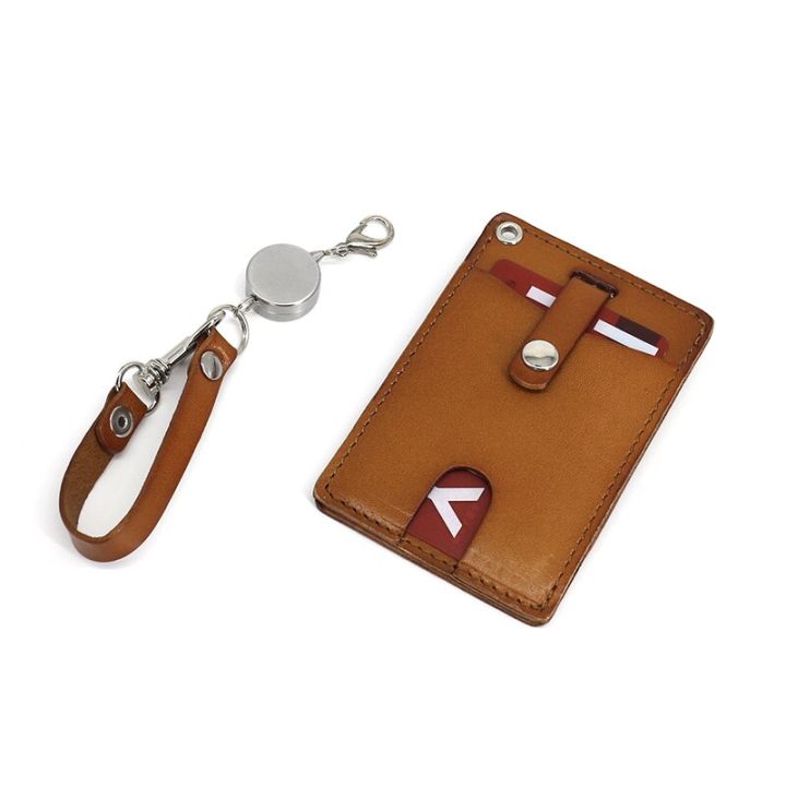 new-bus-card-case-retractable-japan-korea-style-genuine-leather-identity-credit-card-holders-tag-100-cowhide-mini-purses-card-holders