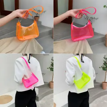 Pinfect Small Square Bag Clear Jelly Chain Tote Handbag Phone