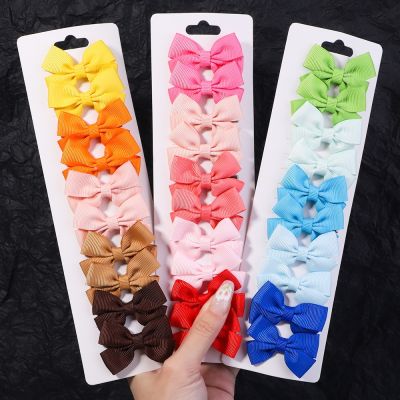 【CW】 10pcs/set Hair Bows with Hairpins for Kids Hairgrips Headwear Baby Accessories Wholesale