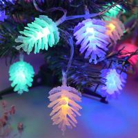 Christmas Tree Decoration Lights Led Pine Nuts Garland String Lights Outdoor For Home Christmas Party New Year Decor