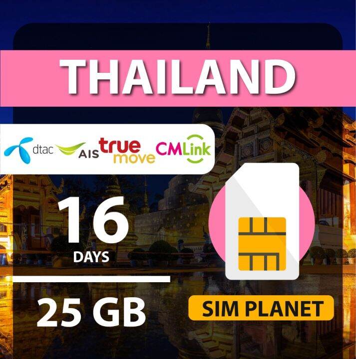 【Thailand Sim Card】 【Truemove / AIS / DTAC / CMLINK 】【4G / 5G High Speed Data】Travel Prepaid Sim