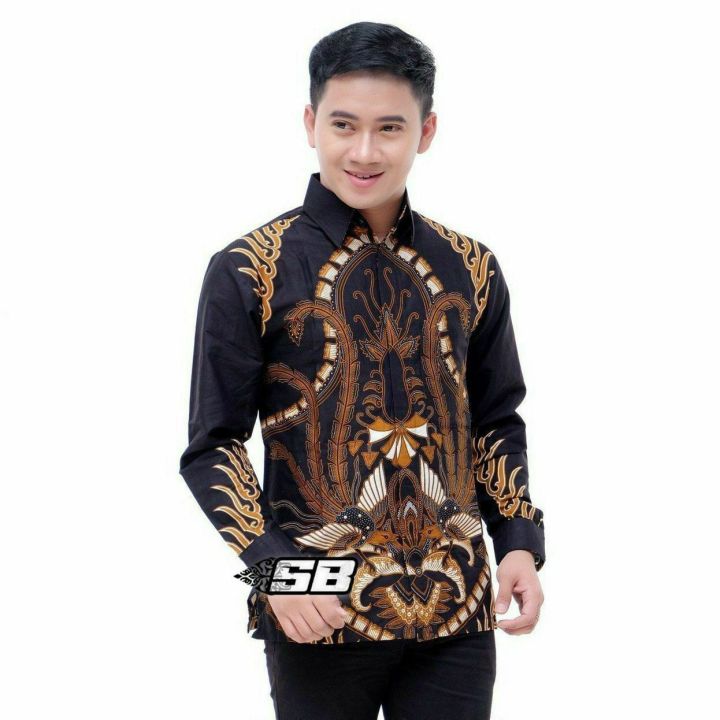 Baju Batik Pria Kemeja Batik Pekalongan Murah Lengan Panjang Adem New