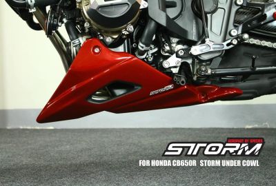 สุดยอด!! STORM อกล่าง สำหรับ Honda cb650f และ cb650r 2013-2020 สีแดง Under Cowl