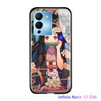 Case สำหรับ Infinix Note 12 G96/ X670ปลอก Hp Infinix Note12 G96 Case กันกระแทกอะนิเมะสำหรับสาวผู้หญิงปีศาจฆ่าโทรศัพท์ Case เคลือบเงากระจกปลอกปก