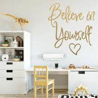 Fun Believe in yourself Wall Stickers Home Decor Girls Bedroom Sticker For Home Decor Living Room Bedroom Decal Mural Wall Stickers  Decals
