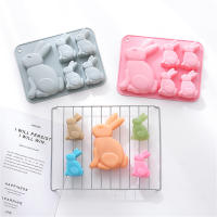 5 Cavity Big Epoxy Ice Rabbit Pudding Ear Handmade Baking Silicone Cake Mold Easter