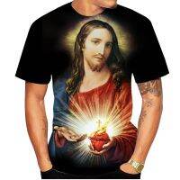 Classic Jesus Fashion Patterned 3D Short-Sleeved Comfortable Sports Leisure T-shirt Men Hip-Hop Size