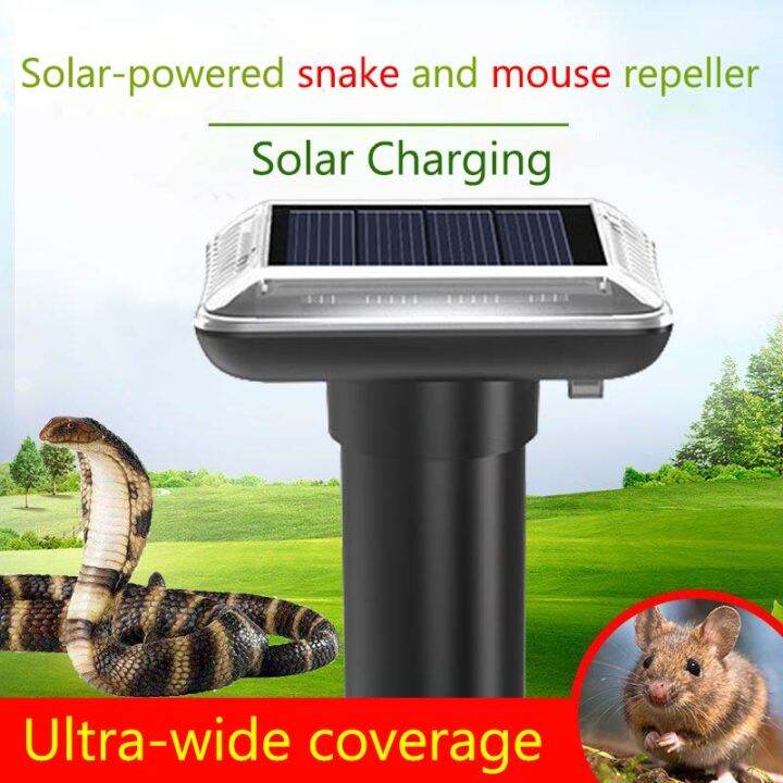 Solar Powered Snake Repellent for Outdoors,Ultrasonic Snake Repellent