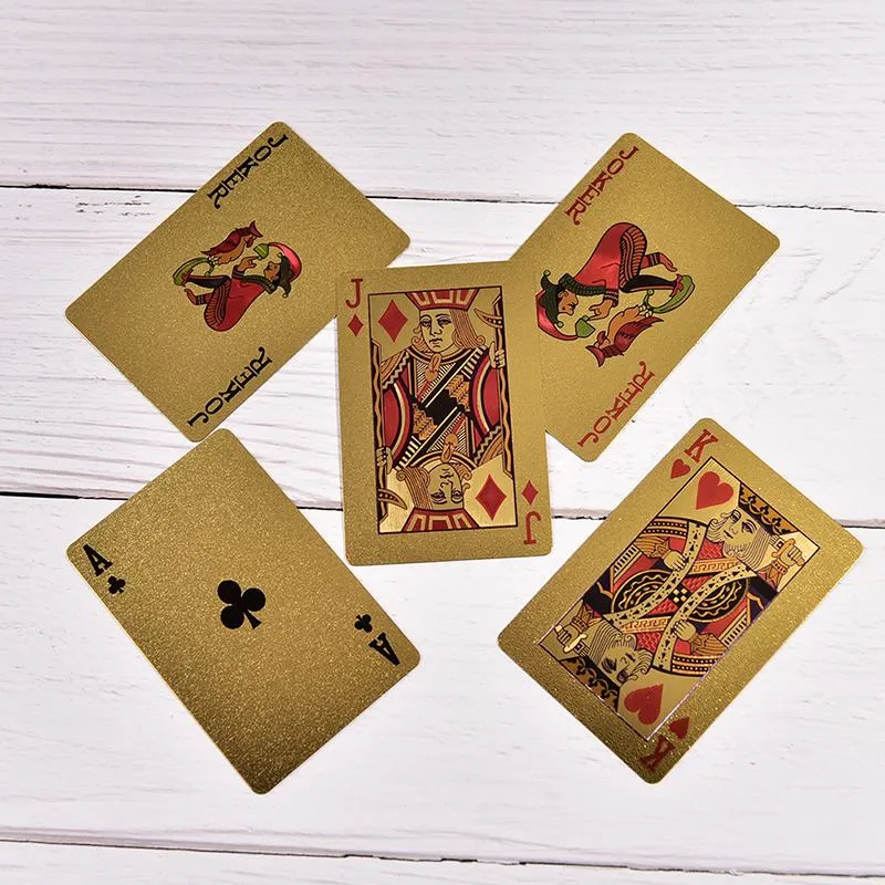 Jettingbuy Thẻ Chơi Bài Bằng Nhựa Chống Nước Bộ Sưu Tập Thẻ Bài Poker Kim  Cương Màu Vàng Kim | Lazada.Vn