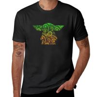 Teardrop Mandala Silhouette - Alien Forest - Dark Background T-Shirt Custom T Shirts Plain Black T Shirts Men