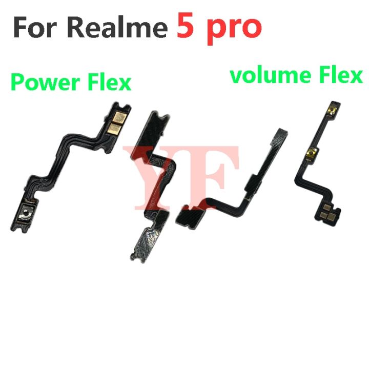‘；【。- For  Realme 5 Pro Power ON OFF Mute Switch Control Key Volume Button Flex Cable