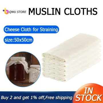 Muslin Cloths for Cooking, Unbleached Cheese Cloths,Cotton Reusable and  Washable Cheese Cloths for Straining