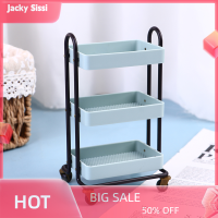 Jacky Dollhouse trolley dining ชั้นวางรถชั้นวางหนังสือ W/ล้อตุ๊กตาตู้เก็บของ