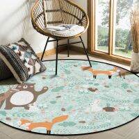 【hot】♟❦  Animals Print Round Rug Room Bedroom Floor Mats