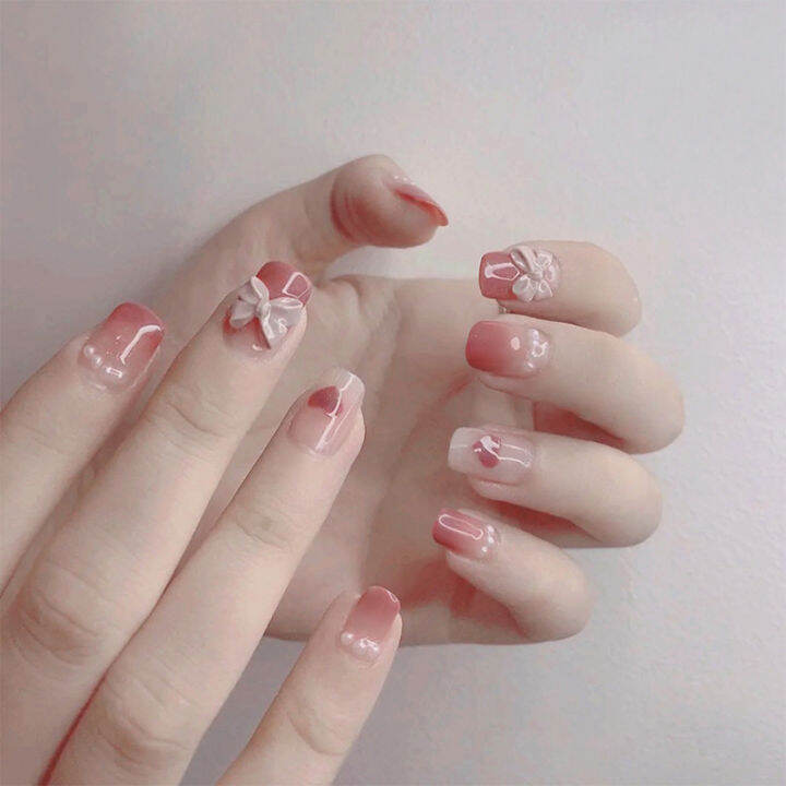 csndices-ใหม่สวม-rhinestone-เล็บแพทช์ปลอมเล็บสำเร็จรูป-french-short-nail-sticker