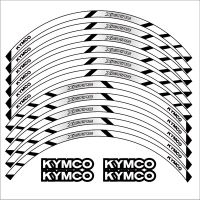 คุณภาพสูงขอบสะท้อนแสงแถบสติกเกอร์ติดล้อรถจักรยานยนต์แบบพอดี12ชิ้นสำหรับ Kymco Xciting