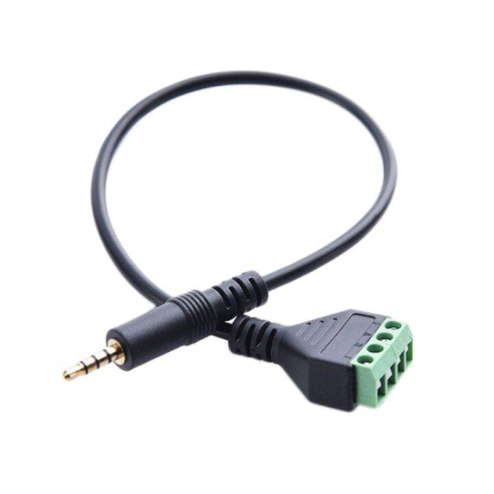 3-5mm-screw-terminal-adapter-speaker-cable-4-core-stereo-trrs-male-hole-to-av-4-screw-terminal-balun-connector-cable