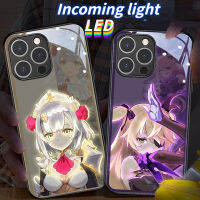 MG ไฟ LED สำหรับ Huawei เคสโทรศัพท์ P30pro/P50pro/P40pro + Honor50pro/Nova11pro Mate50Pro/30Epro Nova7se/8se Mate40Pro/HonorX7/X8/70Pro Genshin Impact Fischer