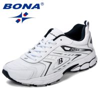 BONA Running Shoes For Men Light Man Sneakers Microfiber Leather Designer Trail Slip On Fitness Outdoor Jogging Sports Shoes