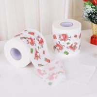 New Year Gifts 22m/Roll Christmas Toilet Paper Santa Claus Reindeer Christmas Decorations for Home Navidad 2023 Noel Tree Gifts