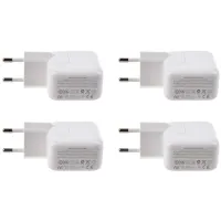 4X White Charger Adapters European Standards for iPad / iPhone / IPod / Smartphones 2.1A