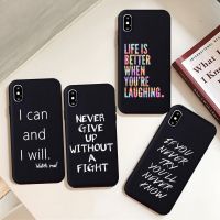 Fashion Quote Slogan Phone Cover for IPhone 14 13 11 12 Pro Max X XS XR 7 8 14 Plus SE20 Letter Silicone Soft Cases Funny Fundas