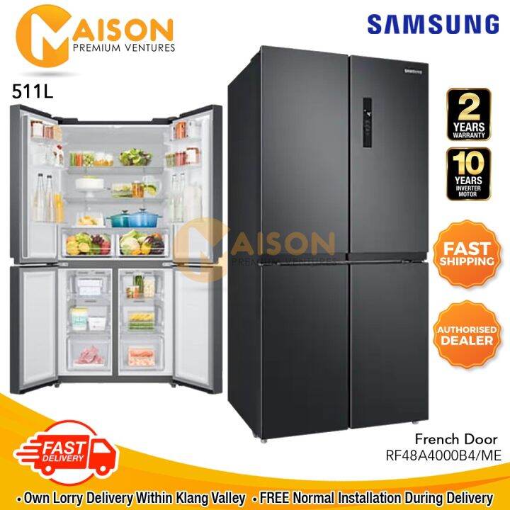 samsung 4 door fridge rf48a4000b4 me black