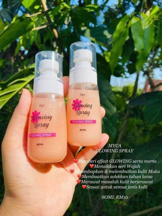 MYCA glowing spray Spray Makeup Face Mist Setting spray Lazada