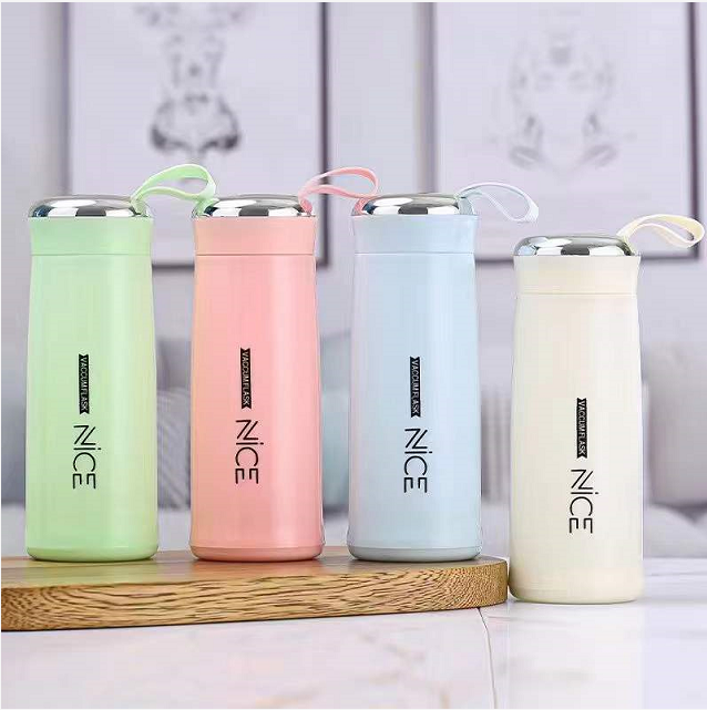 Nice Cup Glass Bottle Tumbler Creative Leakproof Water Cup 400ml Double ...