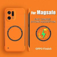 For Oppo Find X5 Pro For Magsafe Magnetic Frameless Phone Case For OPPO Find X3 X5 Pro Wireless Charging Magsafing Matte Cover