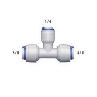 【Natural element】50ชิ้น/ล็อต3/8 Quot;-1/4 Quot; Tee Type RO Water Fitting 6.5Mm-9.5Mm POM Hose PE Pipe 3 Ways Quick Connector Filter Parts