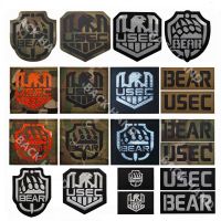 Russia Escape from Tarkov USEC BEAR PVC Patch Embroidered Patches Russian Game Infrared Reflective IR Applique Tactics Badge Adhesives Tape