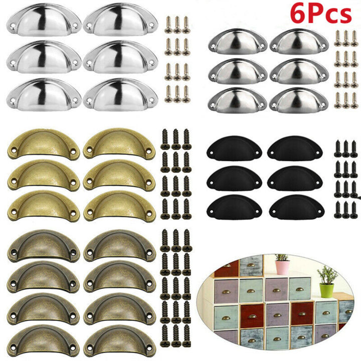 6pcs-cupboard-door-half-moon-cabinet-shell-cup-pull