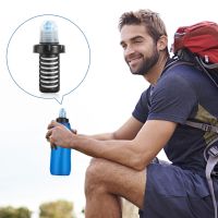 Portable Foldable Water Purifier Bottle Water Filter Bottle Outdoor Survival Personal Water Filter Bag For Camping Hiking Travel