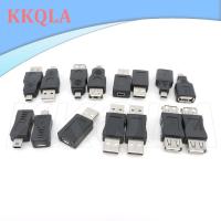 QKKQLA USB 2.0 type A male female to usb B mini 5pin 5p male female to mirco female connector converter cable extension adapter plug