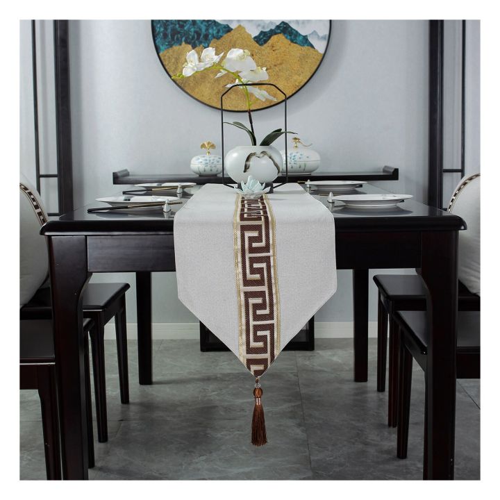 ผ้าพิธีชงชาคลาสสิกสำหรับวางโต๊ะในจีนผ้าเครื่องประดับโต๊ะโรงแรมผ้าปูโต๊ะแนวศิลปะแบบวิ่งใหม่