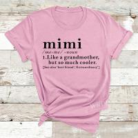 Mimi LIKE A GRANDMOTHER But So Much Cooler Letter Print T-shirt For Women Girl Summer Casual Loose Short Sleeve Shirts