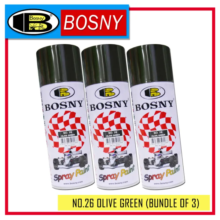 Bosny Spray Paint No 26 Olive Green Bundle Of 3 Lazada Ph