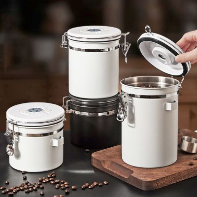 Stainless Steel Coffee Canister Coffee Ground Vaults Jar For Coffee Bean