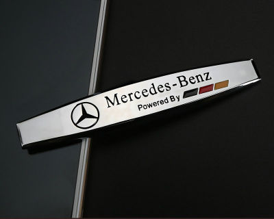 2 ชิ้น * รถ 3D โลหะผสมดีคอลสติ๊กเกอร์ตราสัญลักษณ์สัญลักษณ์รถโลหะด้านข้างแผ่นบังโคลนหลังสัญลักษณ์ลำต้น Badge สติ๊กเกอร์สติกเกอร์สำหรับ Mercedes Benz GLE GLC GLS AMG GLK GLA ซีแอลเอสซีแอลเอ W211 W212 W210 W203 W204 W205 E260 A B C E Class (SILVER)