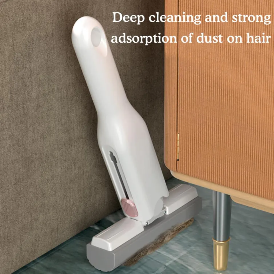 Small Space Mini Mops Clearance Sale SHENGXINY Portable Short Mop,Mini Lazy  Hand Wash-Free Strong Absorbent Mop,Wet And Dry Use,Floor Cleaning For