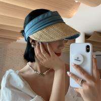 【CW】 Double-Sided Wear Woven Hats Top Adjustable Peaked Hat Beach Accessories Chapeau