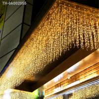 ◘○❂ 5M Christmas Garland LED Curtain Icicle String Lights Droop 0.4-0.6m AC 220V Garden Street Outdoor Decorative Holiday Light