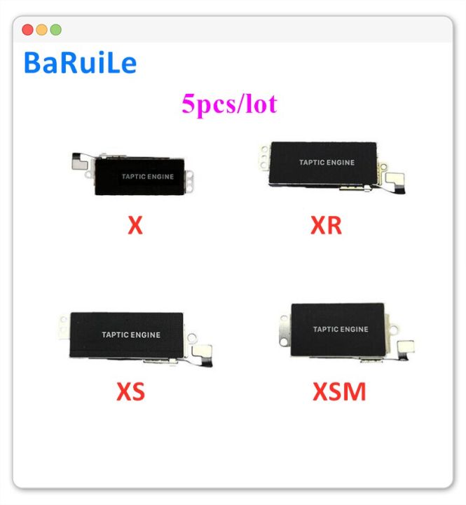 บารูอิล5ชิ้นโมดูลมอเตอร์สั่นโทรศัพท์มือถือการสั่นสะเทือนสายเคเบิ้ลยืดหยุ่นสำหรับ Iphone X Xr Xs Max อะไหล่ซ่อมบัซเซอร์