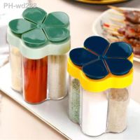 5 In 1 Multifunctional Flap Seasoning Container Outdoor Camping Seasoning Jar Plastic Spice Bottle Kitchen Gadget Sets