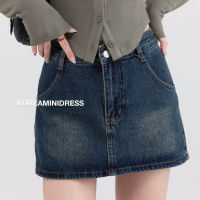 ? BABY SKIRT กระโปรงยีนส์สไตล์เกาหลี กระโปรงยีนส์แฟชั่น :KOREAMINIDRESS