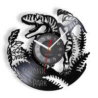 Tyrannosaurus phone Record Wall Clock Jurassic Period Carnivores Dinosaur Vinyl LP Wall Watch Disk CraftsGifts For KIds